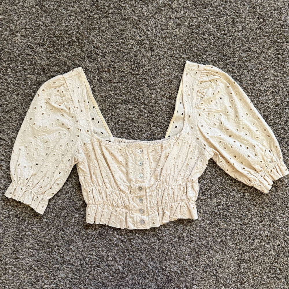 NWOT [Size: M] Urban Outfitters Brooke Eyelet Blouse